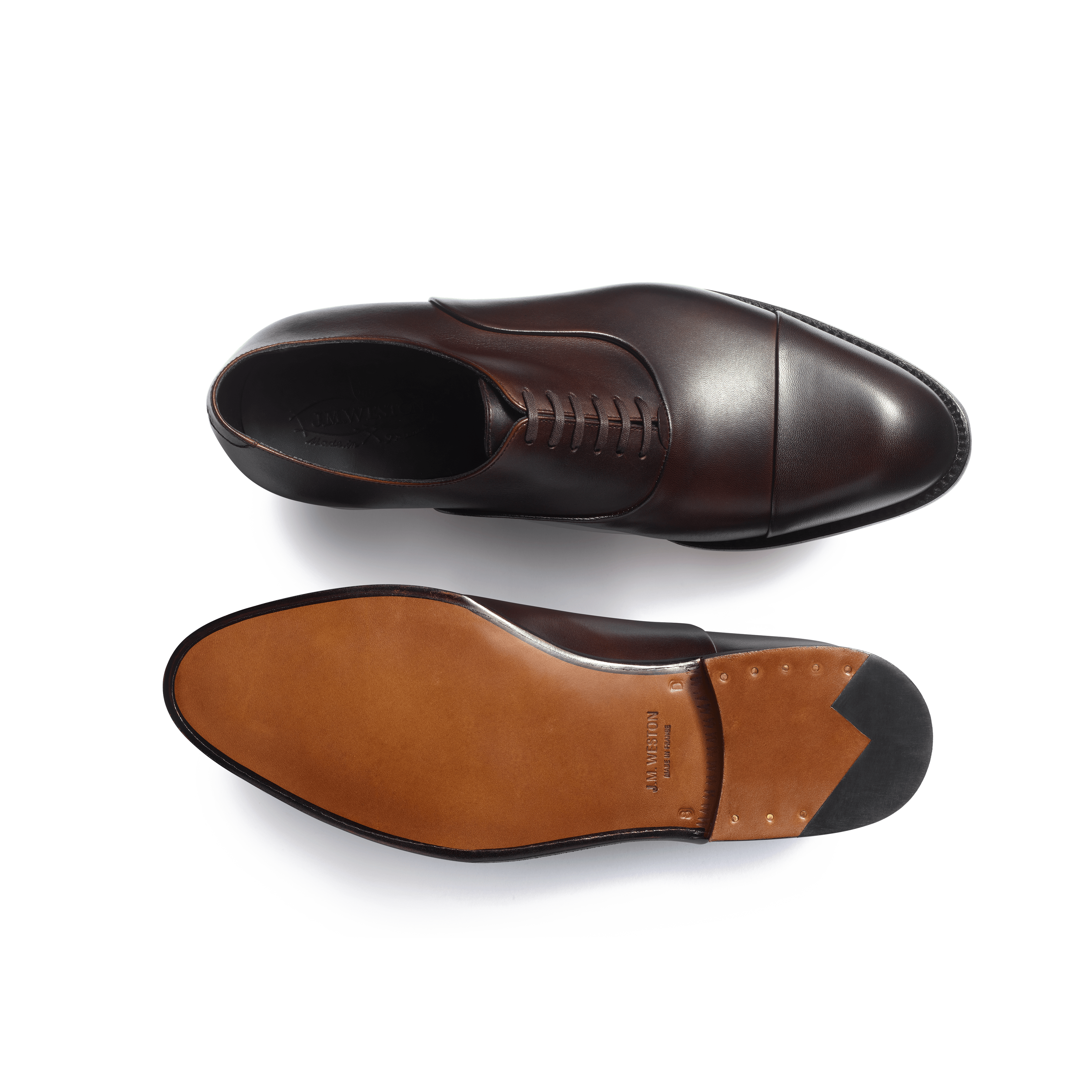 Men's Edouard Cap-Toe Oxford Shoe in Brown Leather | J.M. Weston Men's Edouard Cap-Toe Oxford Shoe in Brown Leather | J.M. Weston