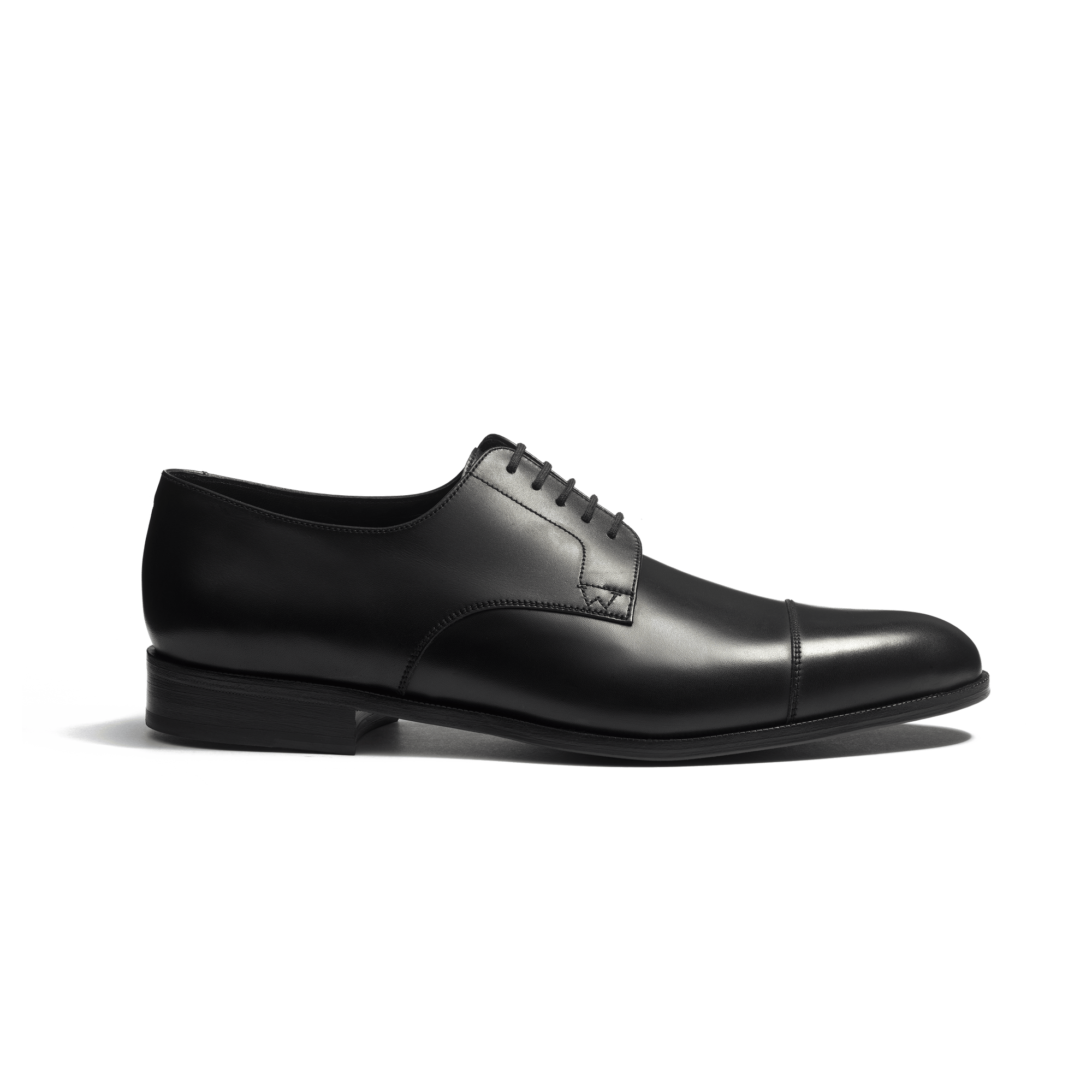 Derby West [homme cuir lisse noir]