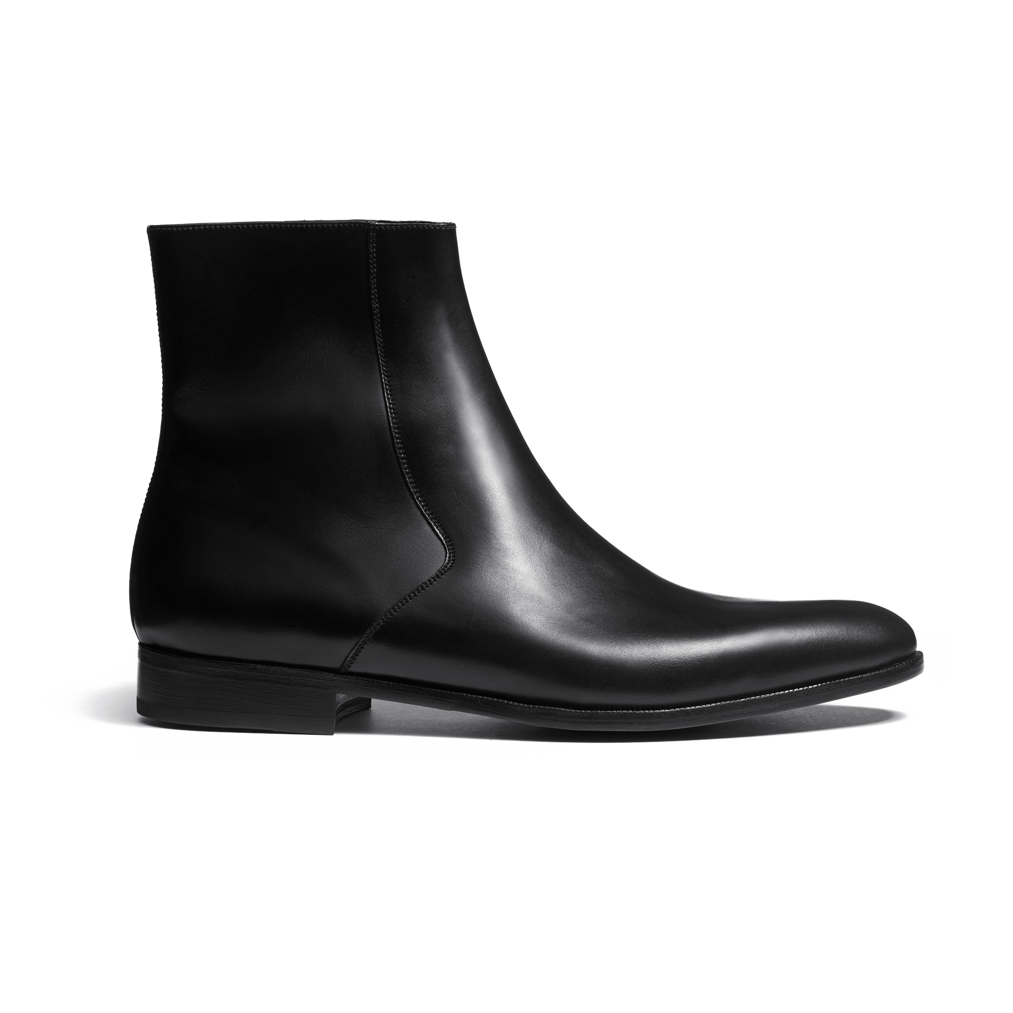 West Ankle Boot With Zip[Men Black soft calfskin]