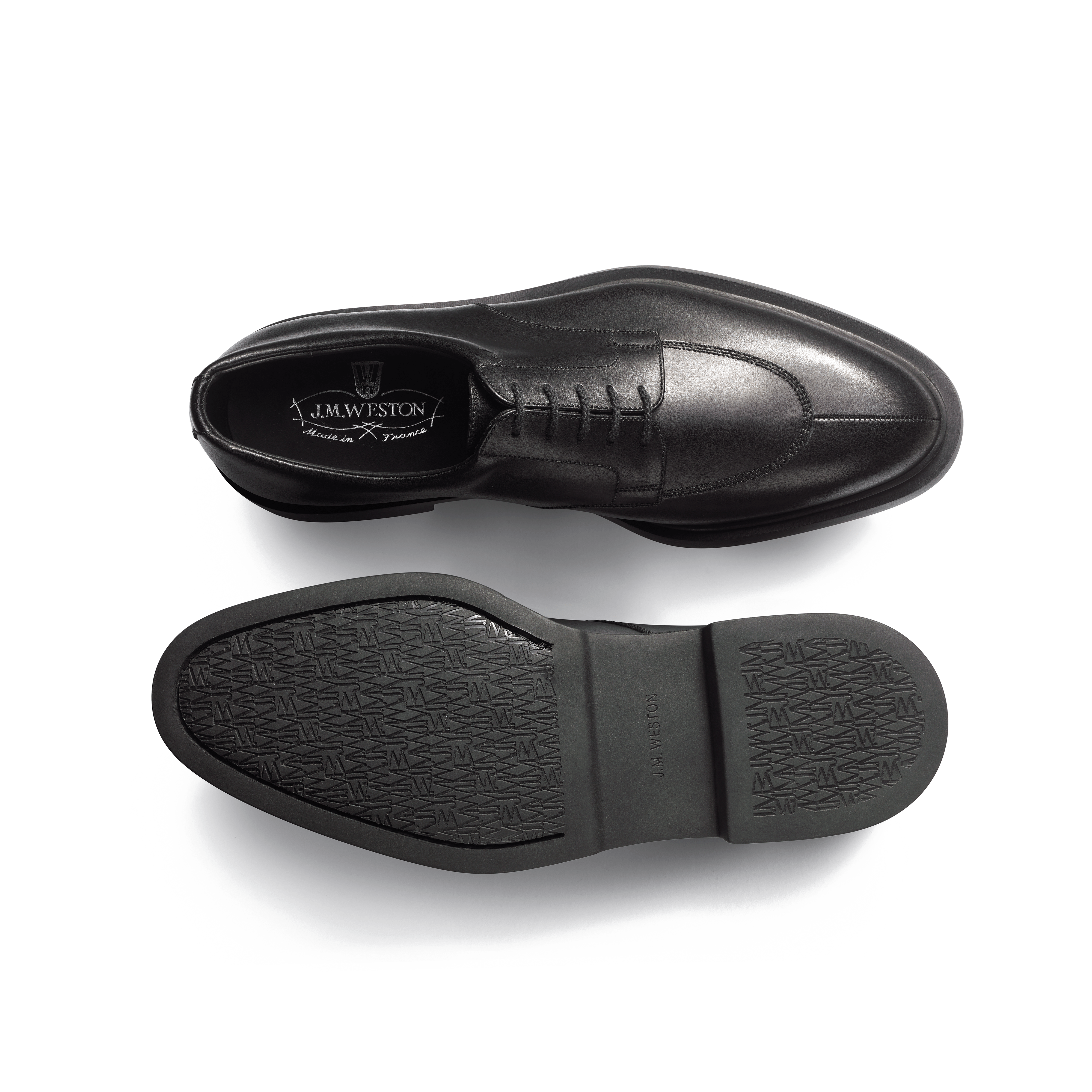 Men s Black Leather Walker Half Hunt Derby J.M. Weston