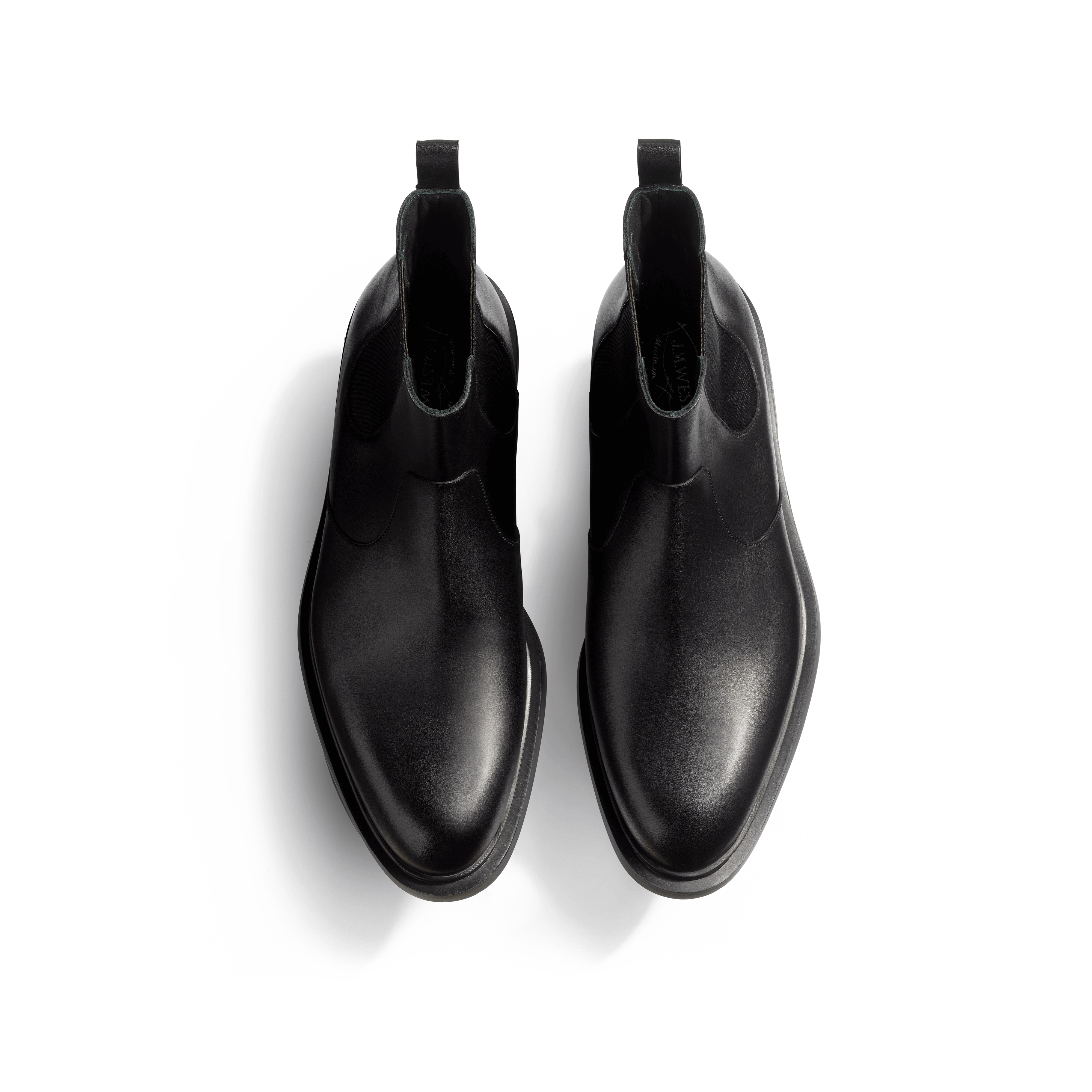 Men s Black soft calfskin Walker Chelsea Boots J.M. Weston