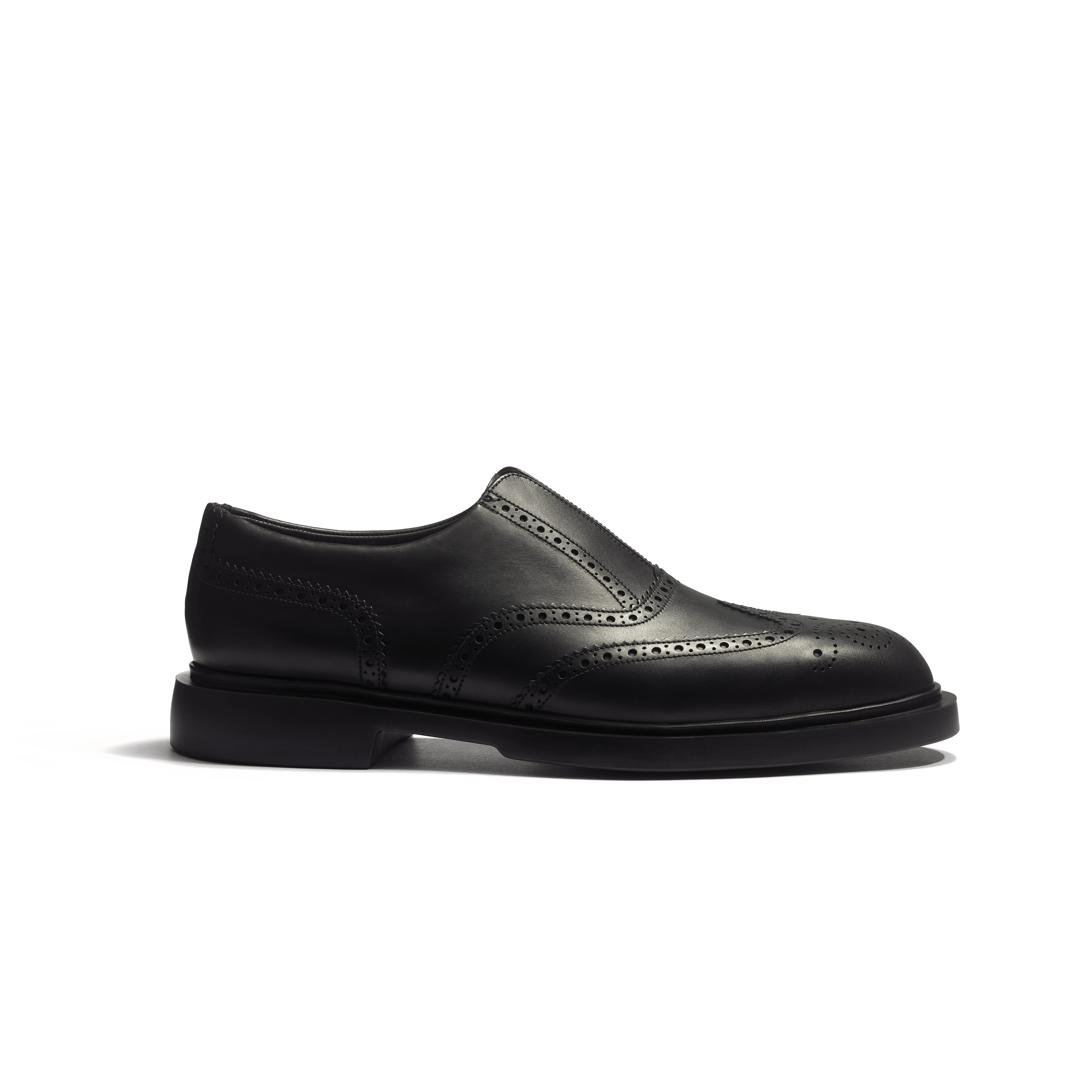 Men's Black Leather Walker Slip On Oxford | J.M. Weston Men's Black Leather Walker Slip On Oxford | J.M. Weston