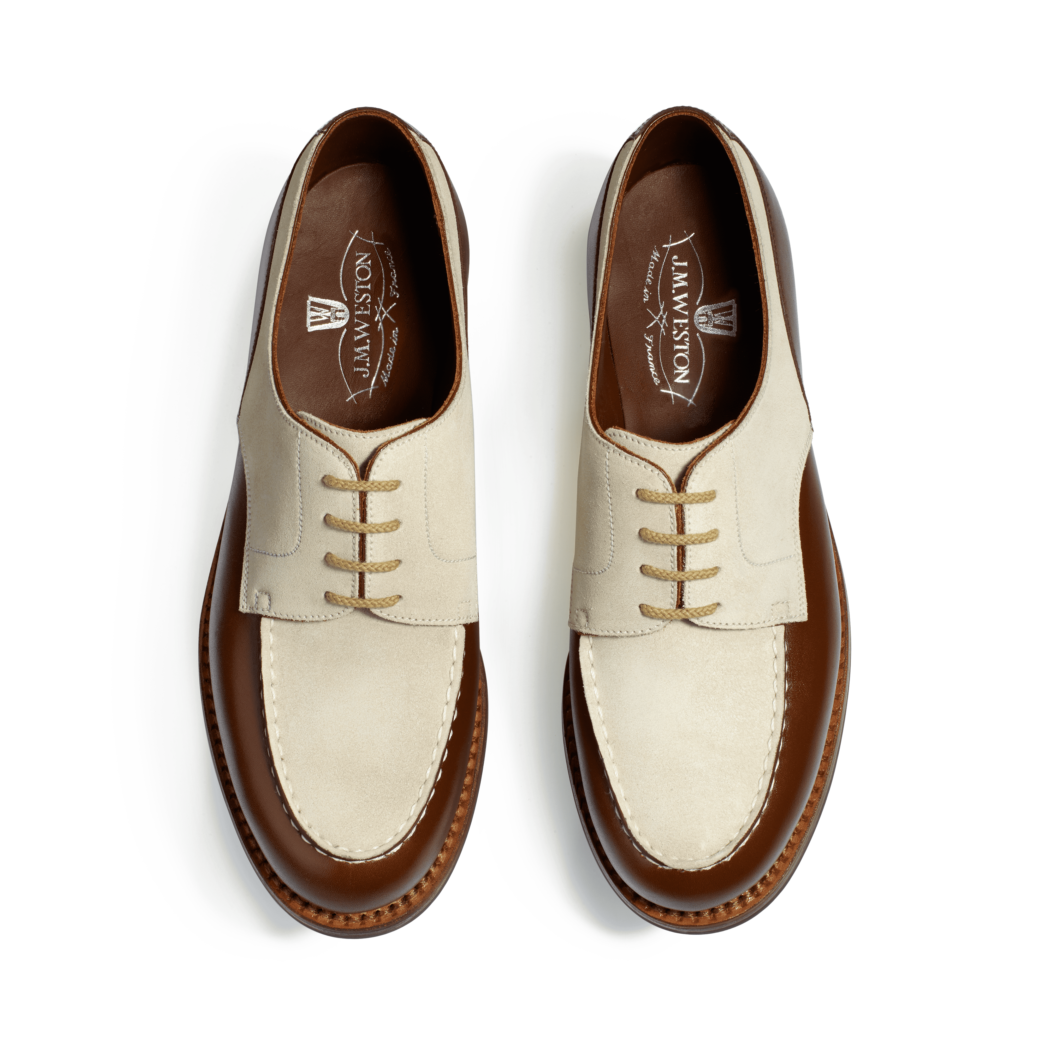 Women's Light Brown Leather Golf Derby – J.M. Weston Women's Light Brown Leather Golf Derby – J.M. Weston