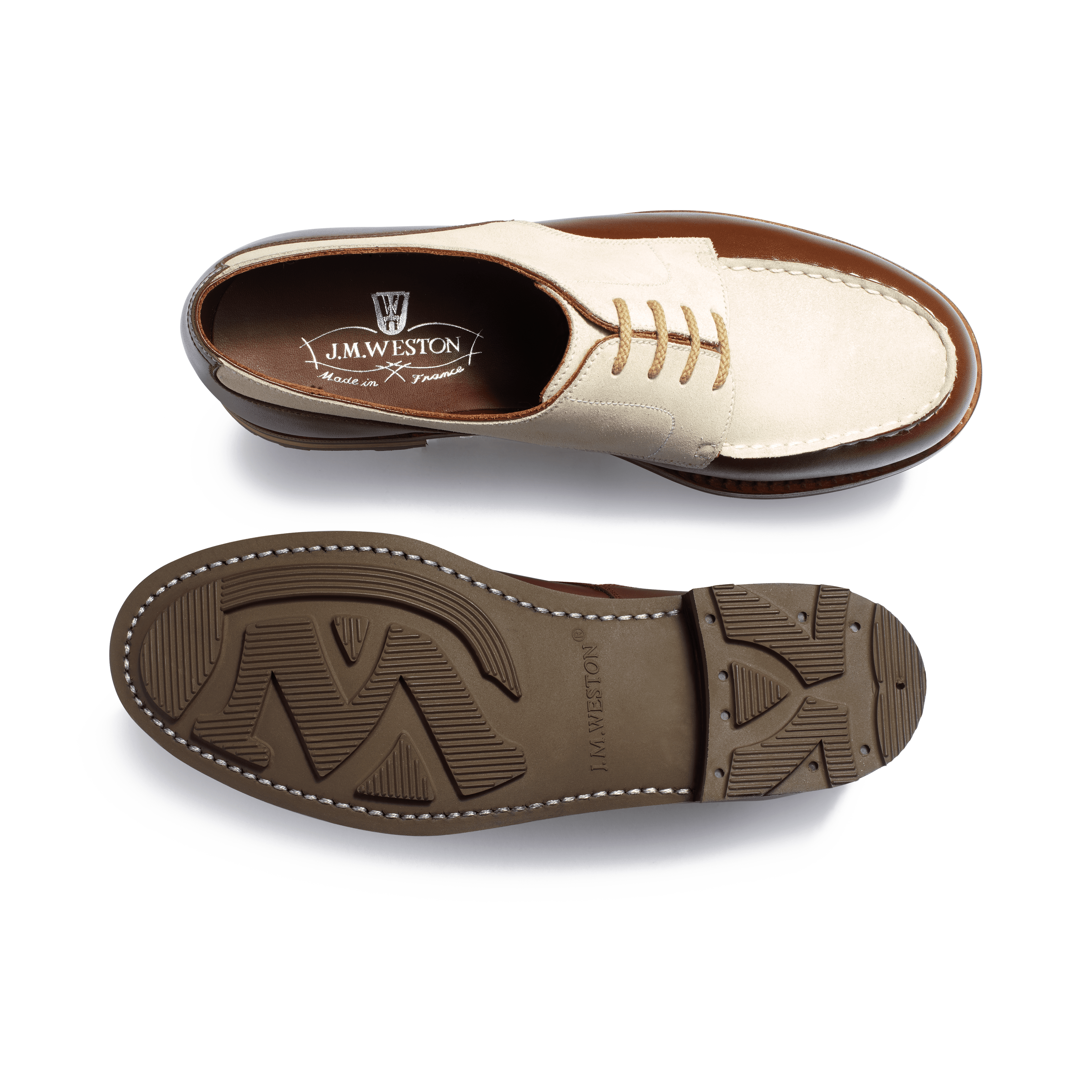 Women's Light Brown Leather Golf Derby – J.M. Weston Women's Light Brown Leather Golf Derby – J.M. Weston