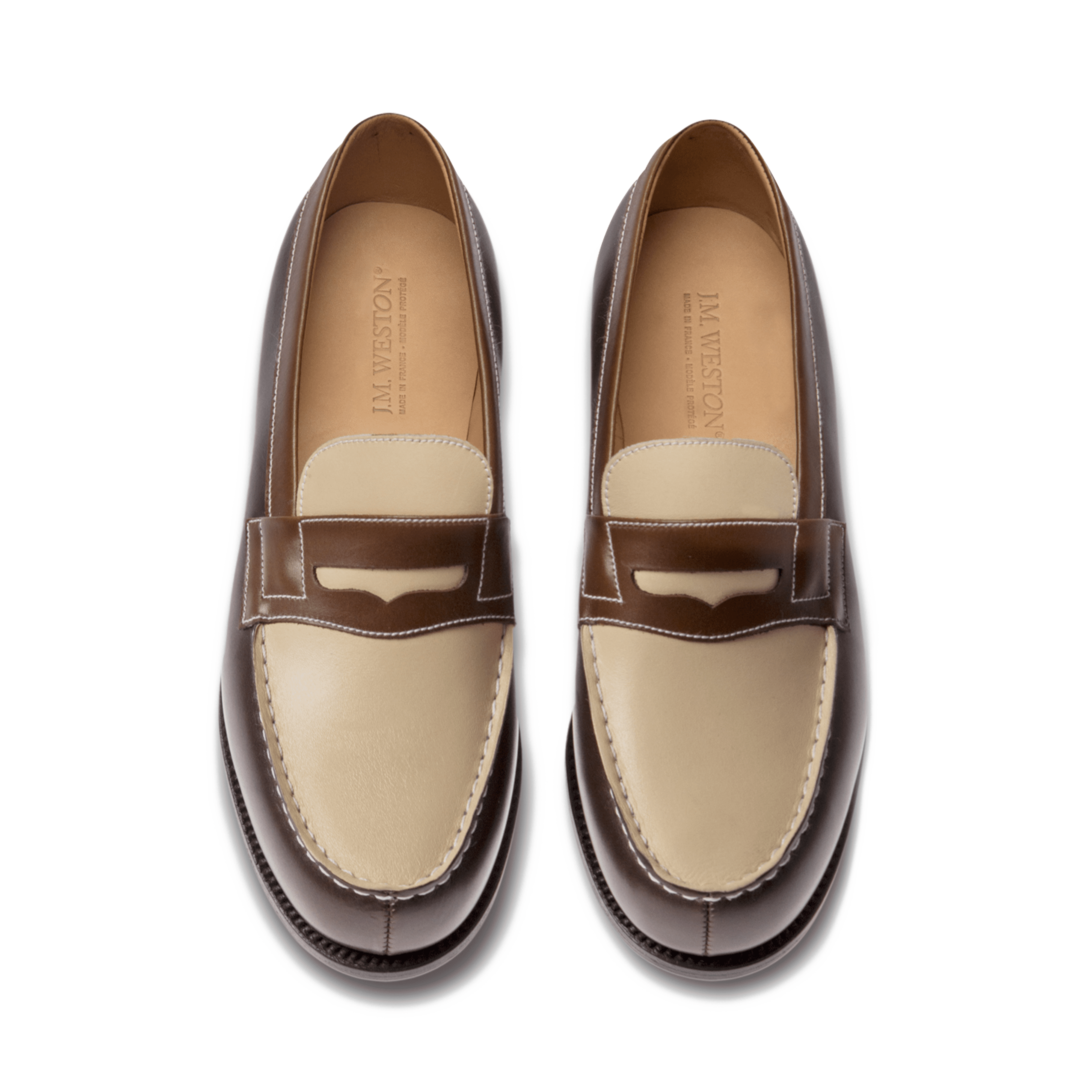 Mocassin 180 femme en cuir camaieu de marron J.M. Weston