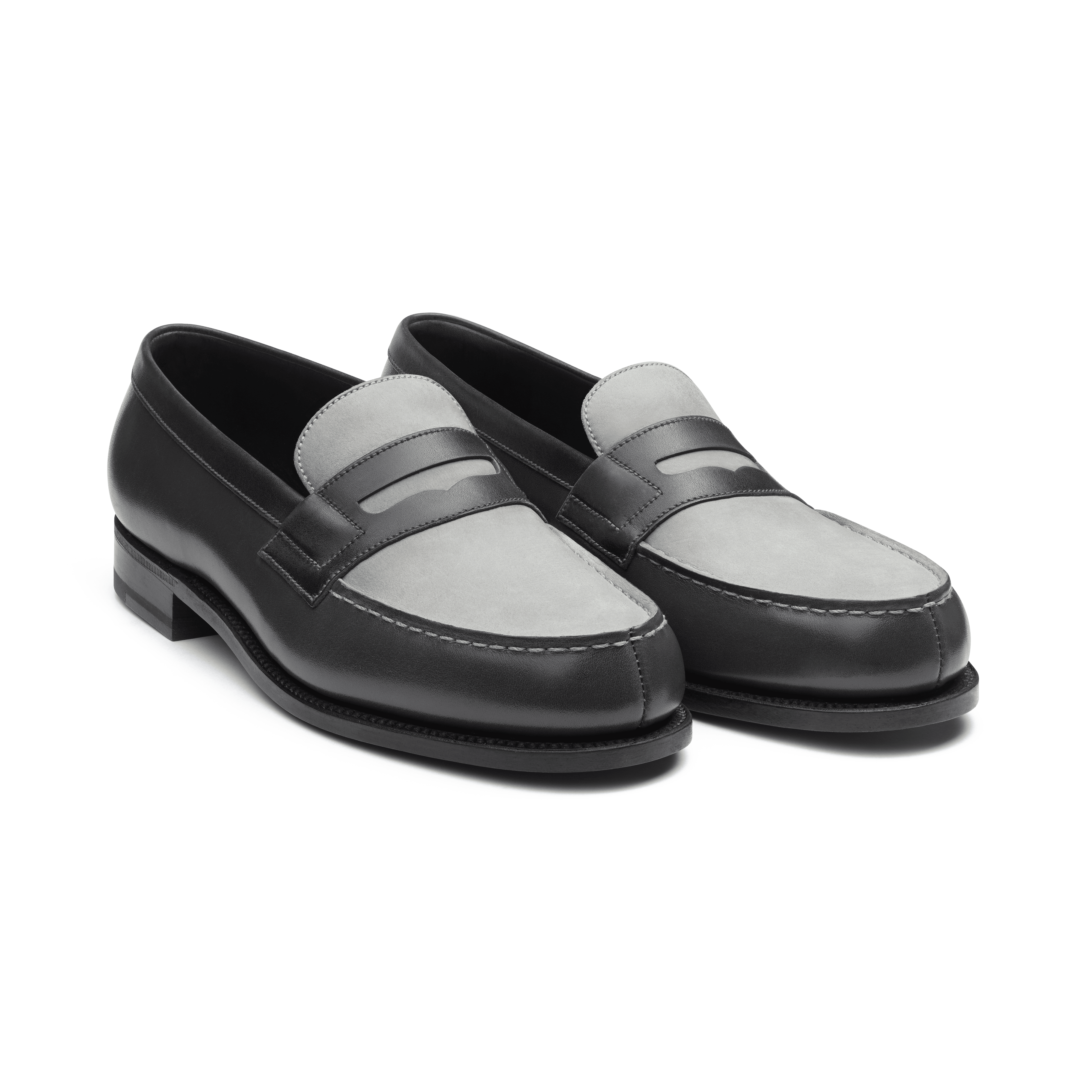 Women's Grey Leather and Suede 180 Loafer – J.M. Weston