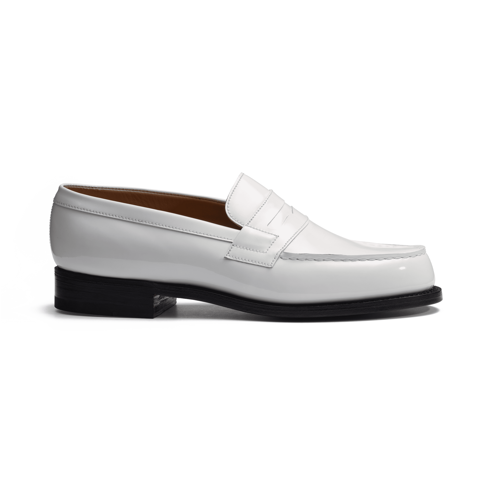 Mocassin 180 [femme cuir vernis blanc]
