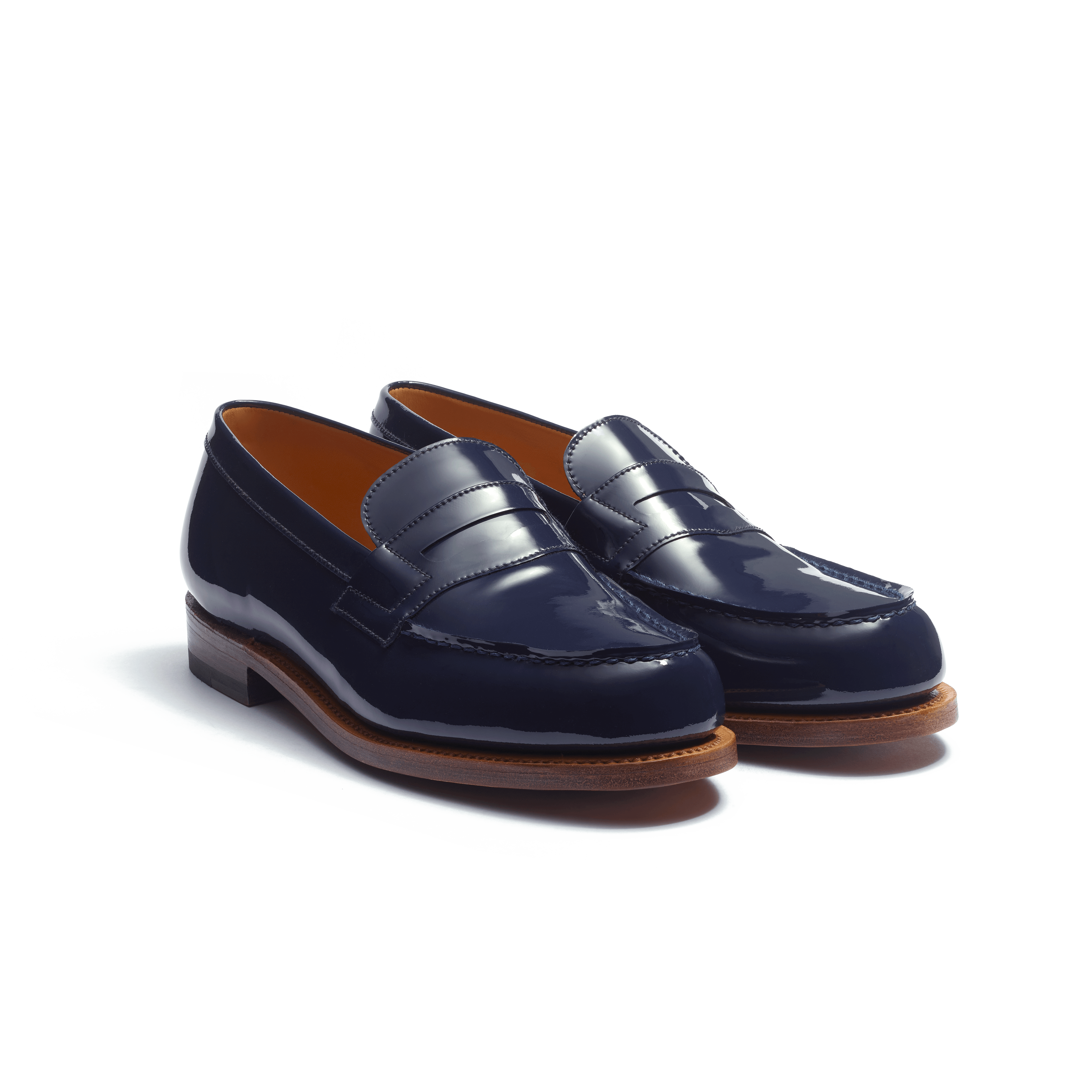 Mocassin 180 Femme En Cuir Vernis Bleu Marine J M Weston Mocassin 180 Femme En Cuir Vernis Bleu Marine J M Weston
