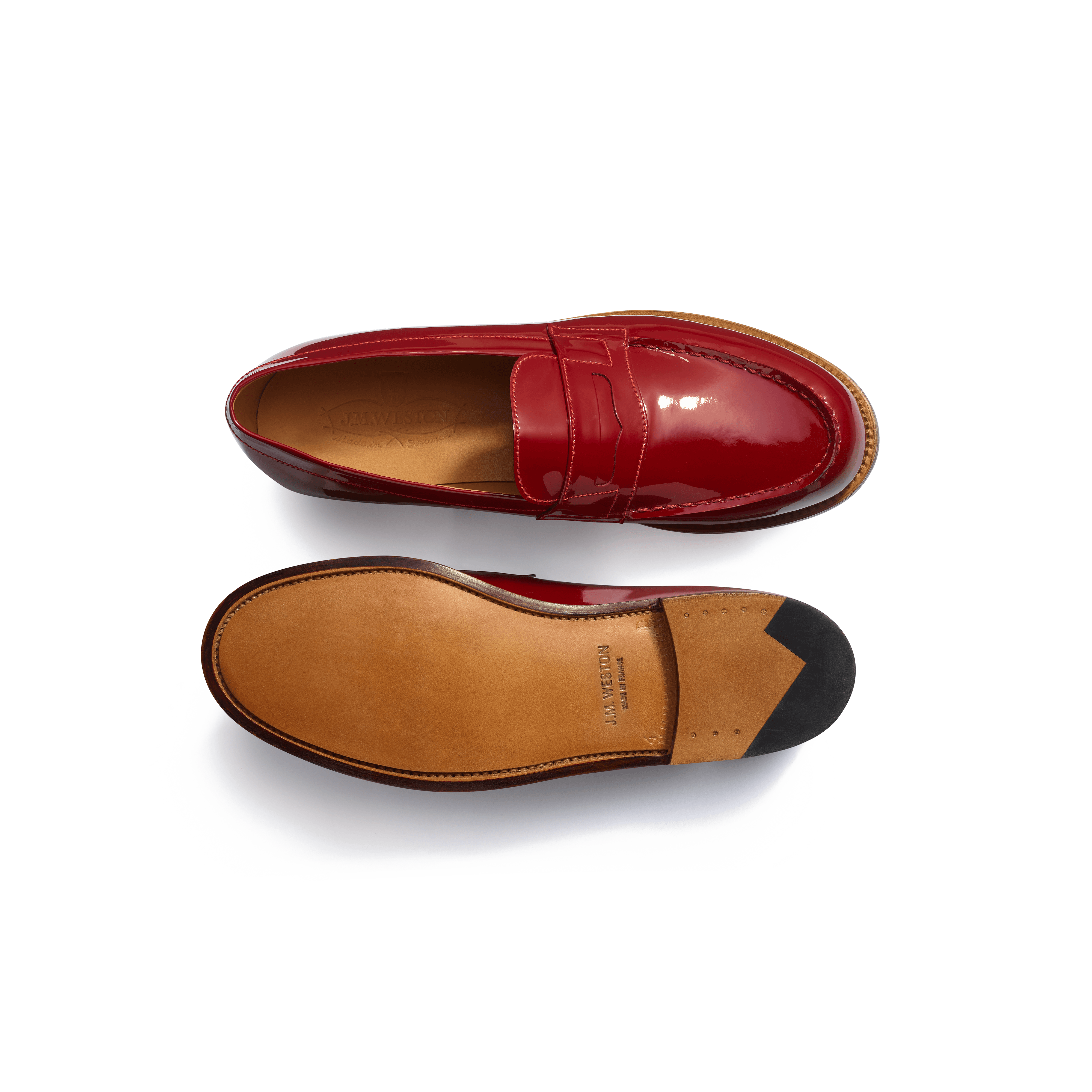 Mocassin rouge vernis shop