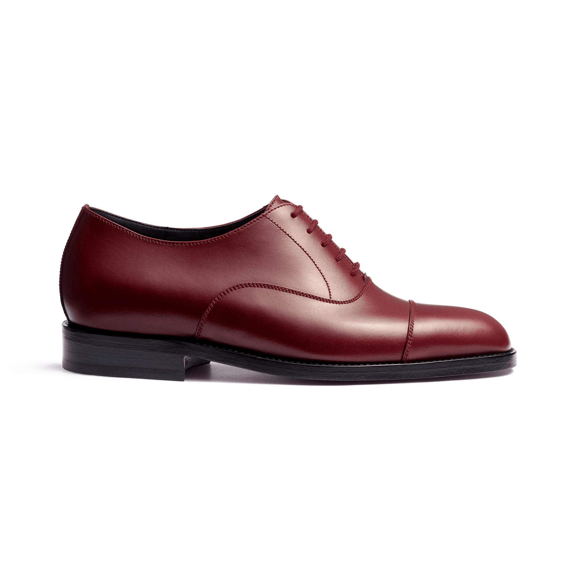Richelieu bout droit [Femme cuir lisse bordeaux]