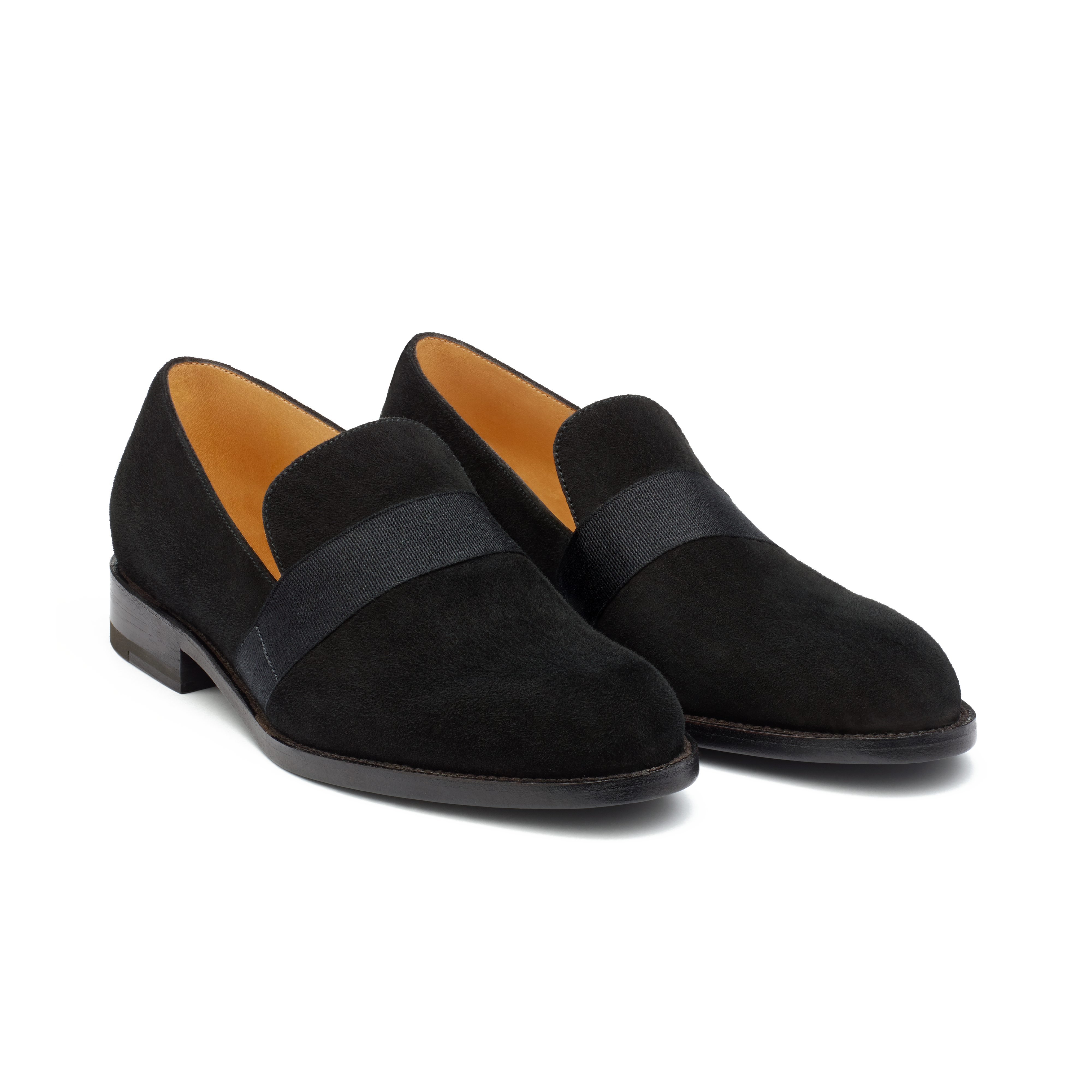 Women s Black Suede Tuxedo Loafer J.M. Weston