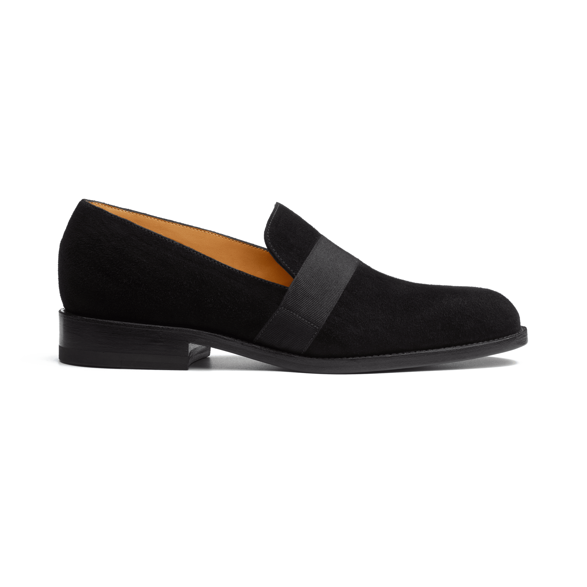Tuxedo Loafer[Women Black suede goatskin]