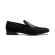 Albi Loafer with Embroidery[Men Black Suede Goatskin]