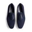 Albi Loafer with Embroidery[Men Navy blue suede goatskin]