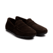 Ajaccio Car Shoe with Strap[Men Dark Brown Suede]