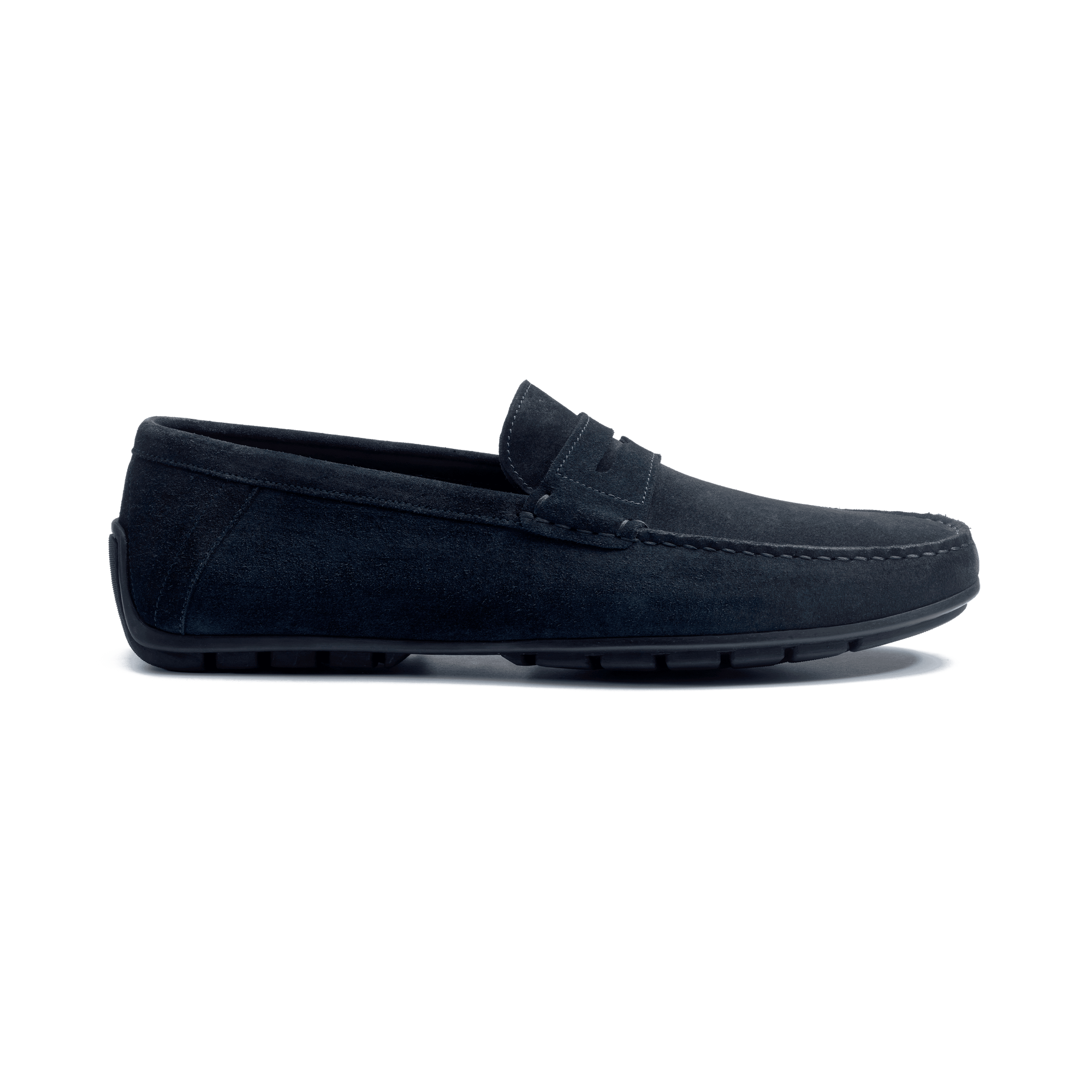 Ajaccio Car Shoe with Strap[Men Navy blue suede calfskin]
