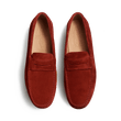 Ajaccio Car Shoe with Strap[Men Red suede calfskin ]