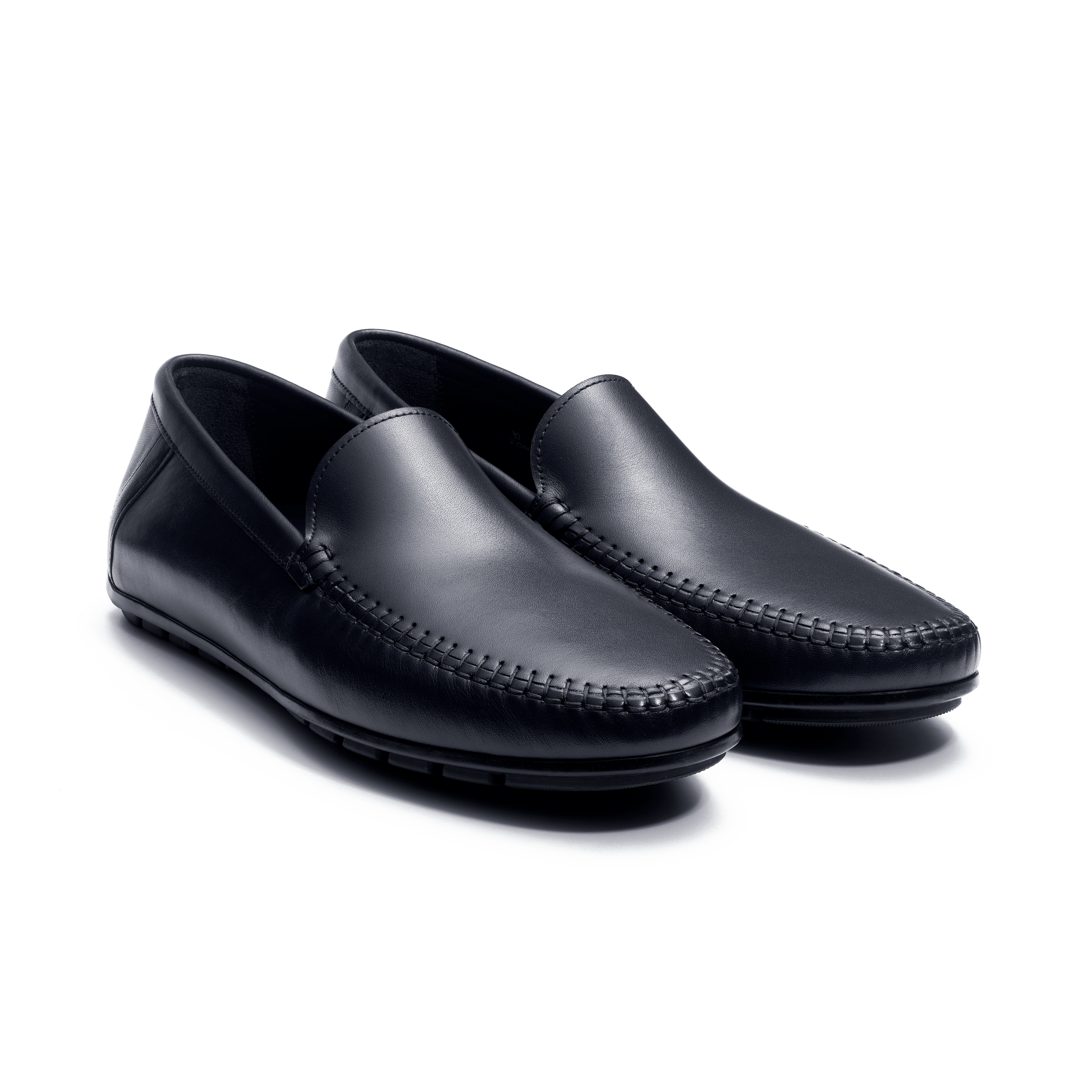 Men s Blue Leather Ajaccio Car Shoe J.M. Weston