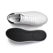 On Time Sneaker[Men & Women White soft calfskin with Black details]