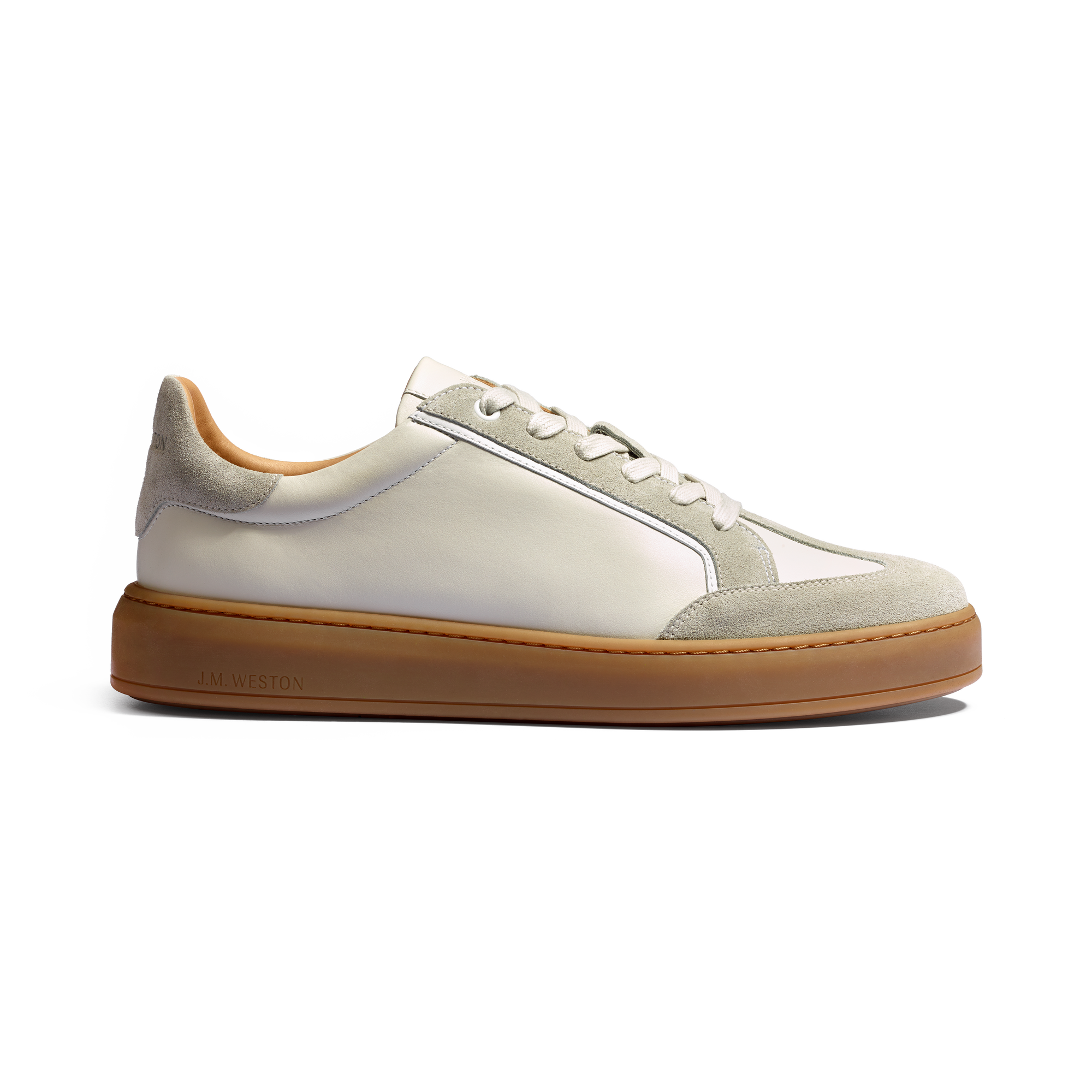 Basket On Time Hirondelle [cuir lisse blanc]