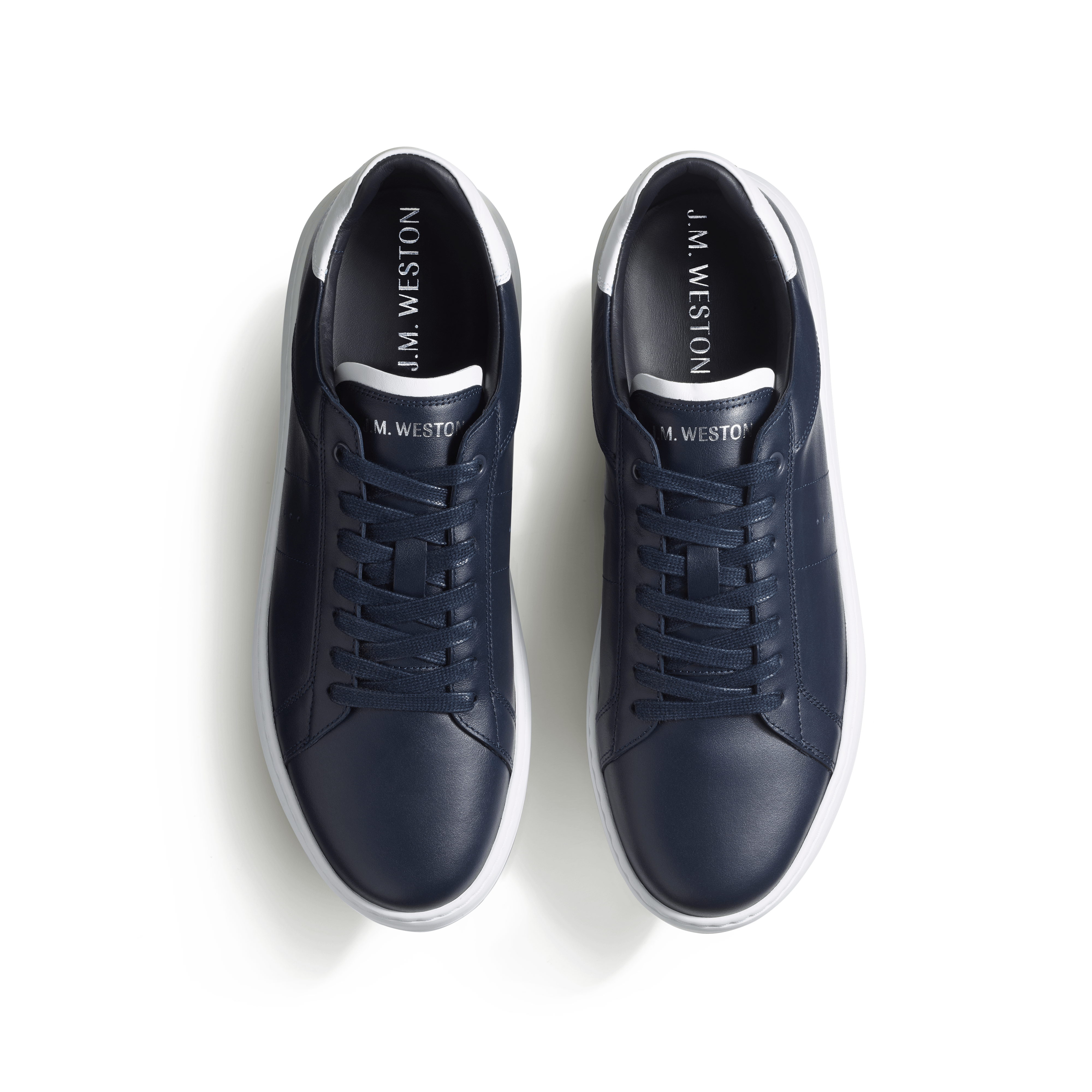 Navy blue 2025 leather sneakers