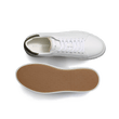 On Time Sneaker [White Soft Calfskin With Beige and Khaki Details] 