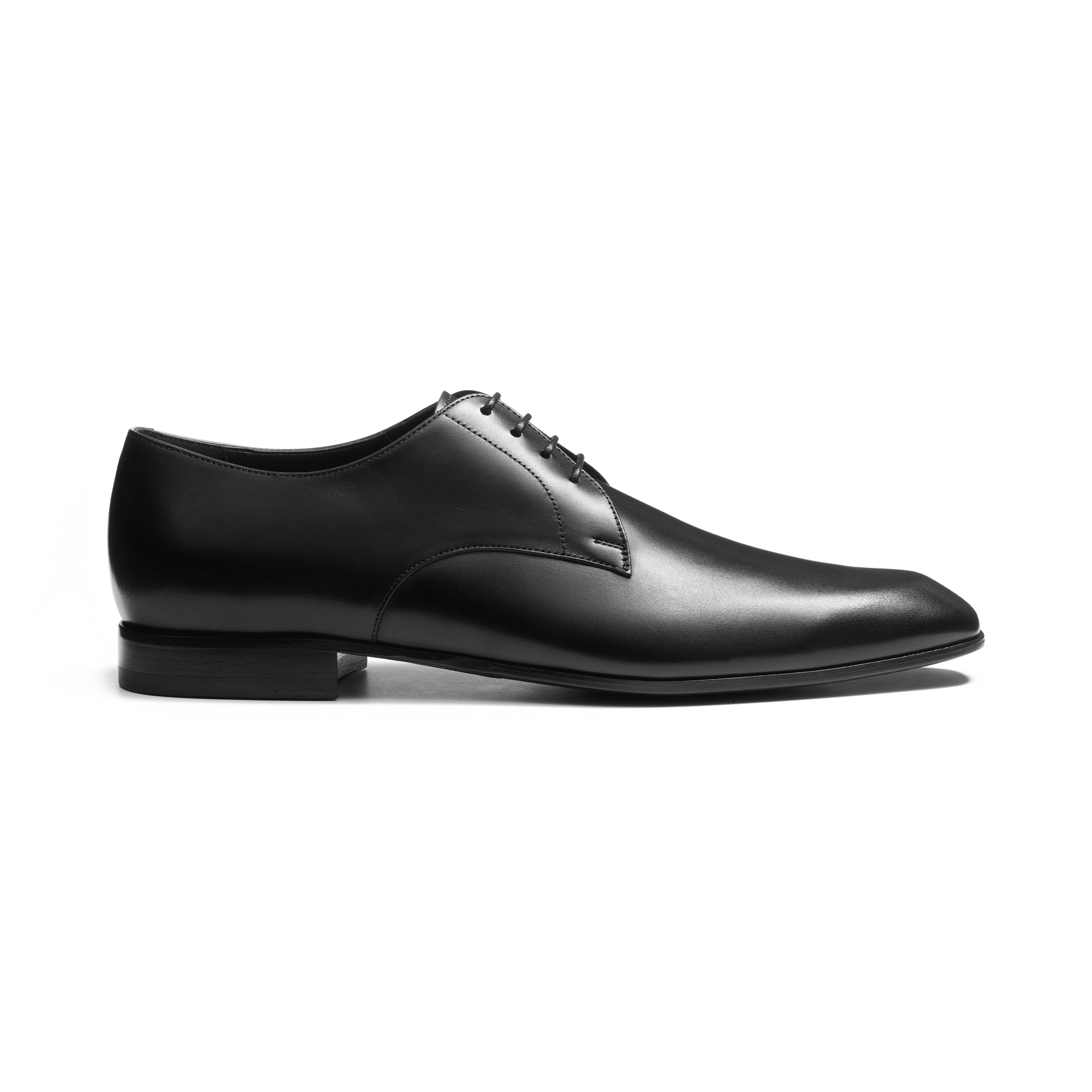 Derby Monaco Patin Gomme [homme cuir lisse noir]