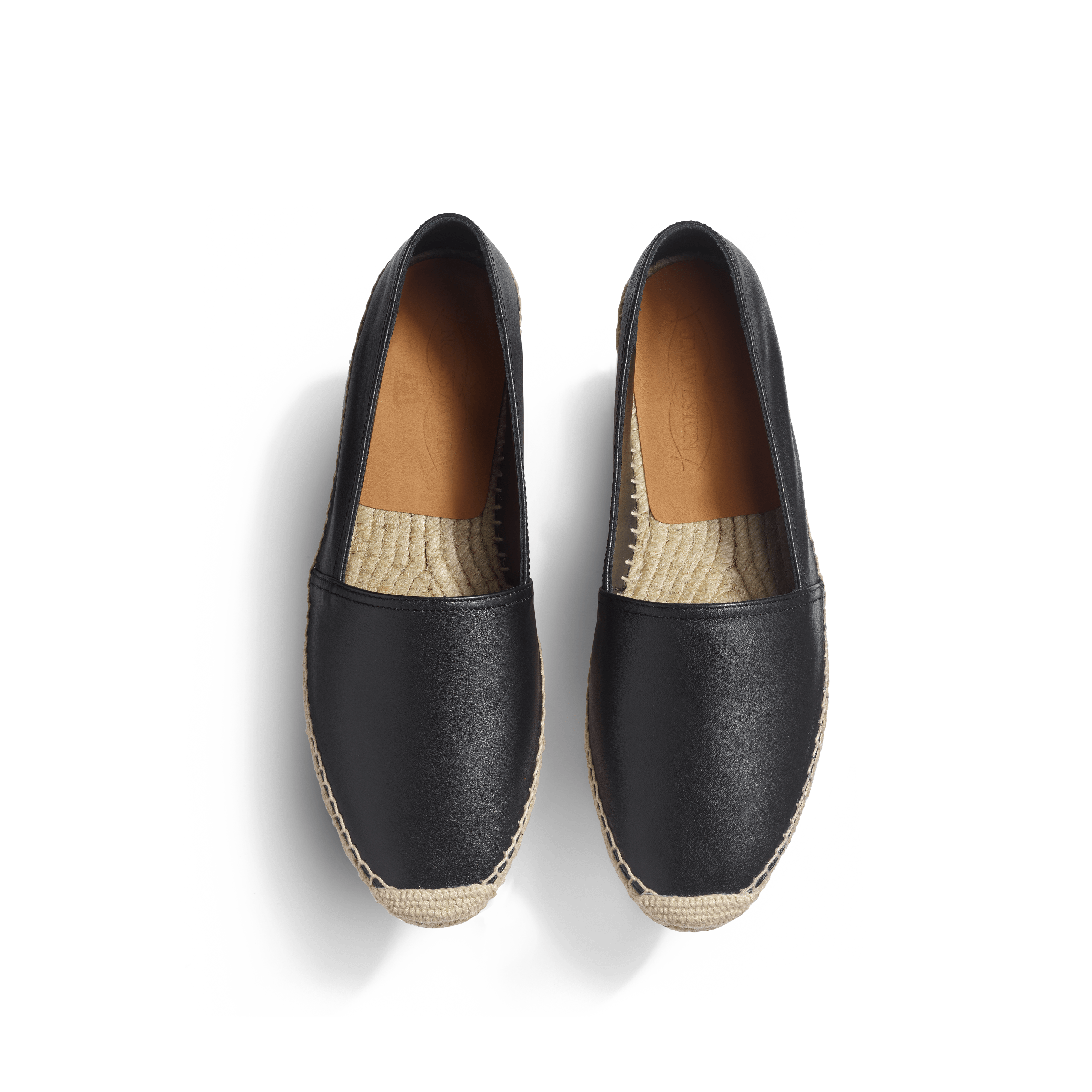 Espadrille Wait and Sea femme cuir veau lisse noir J.M. Weston