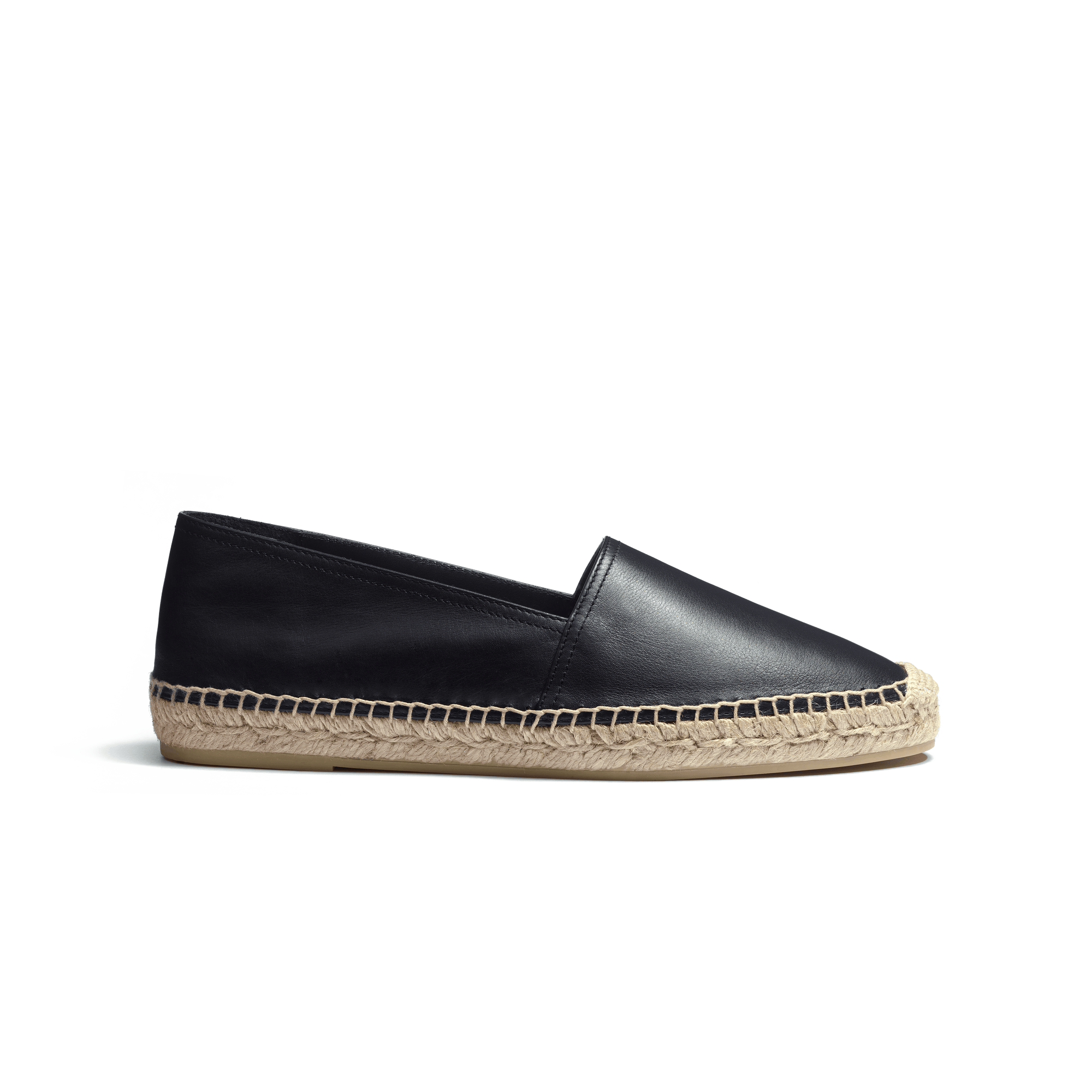 Espadrille Wait and Sea [femme cuir veau lisse noir]