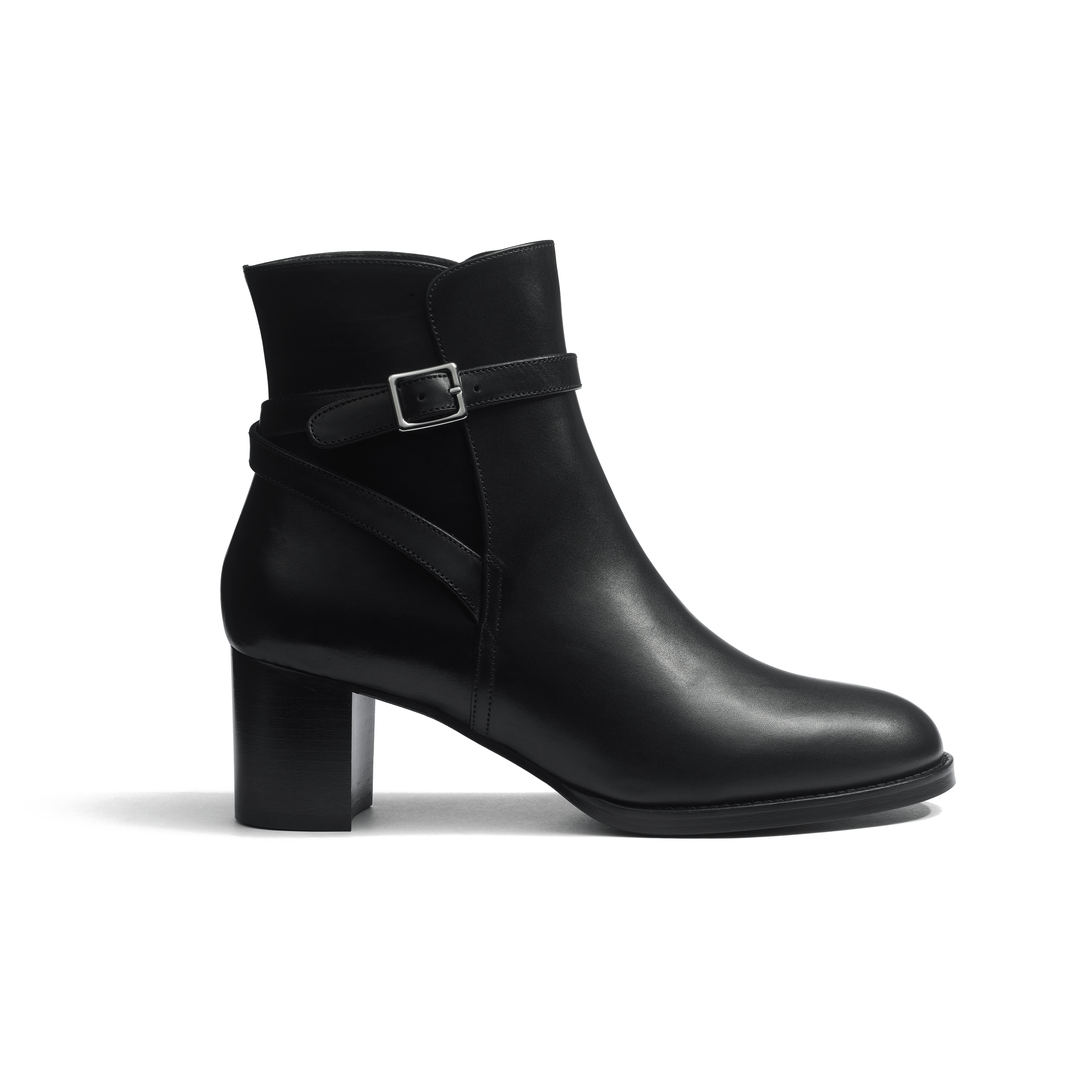 Botte noir talon transparent sales