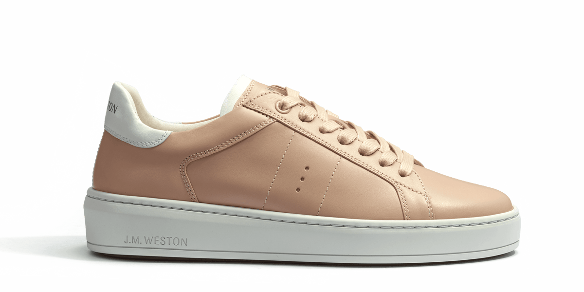 Weston Roses Basket On Time en cuir veau sport rose – J.M. Weston