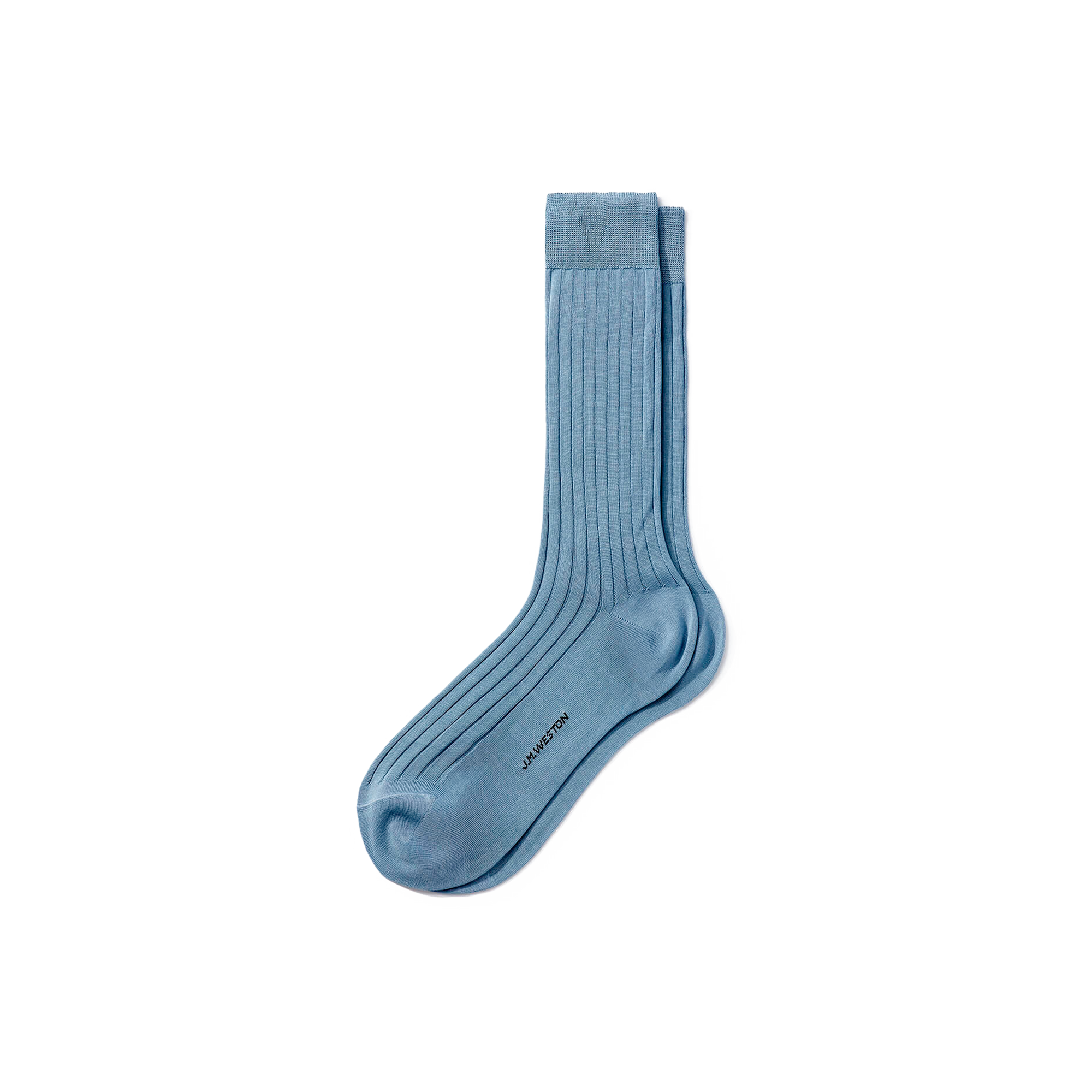 Chaussettes Fil d'Ecosse courtes [Coton bleu gris]