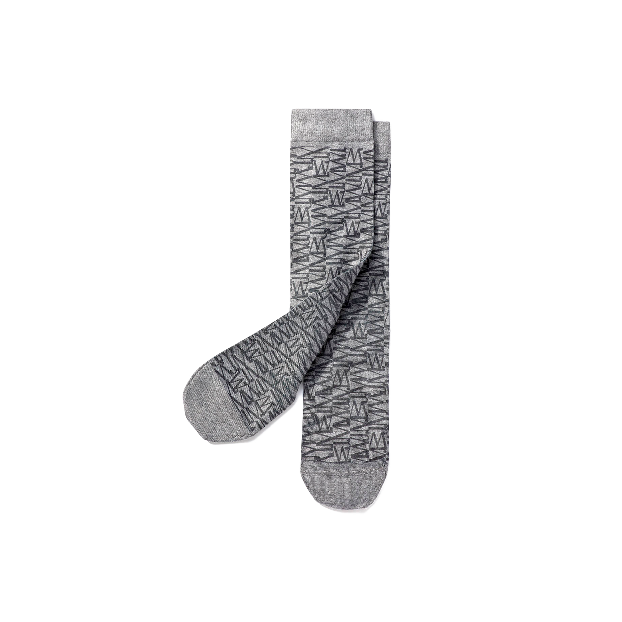 Chaussettes Monogramme Courtes [Polyester gris anthracite]