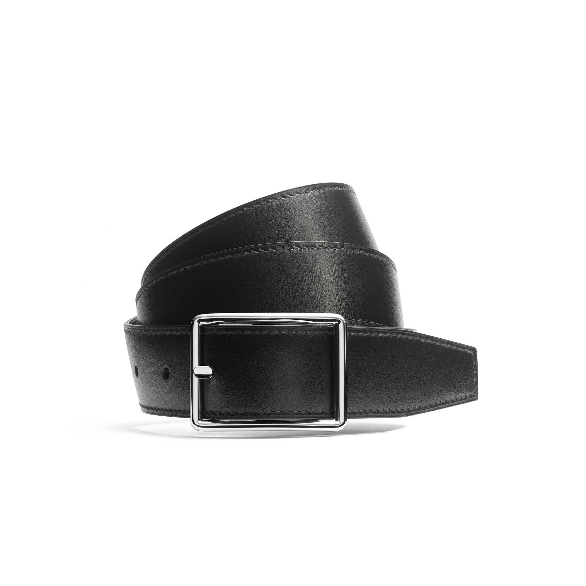 Iéna Belt[Black boxcalf and dark brown boxcalf]