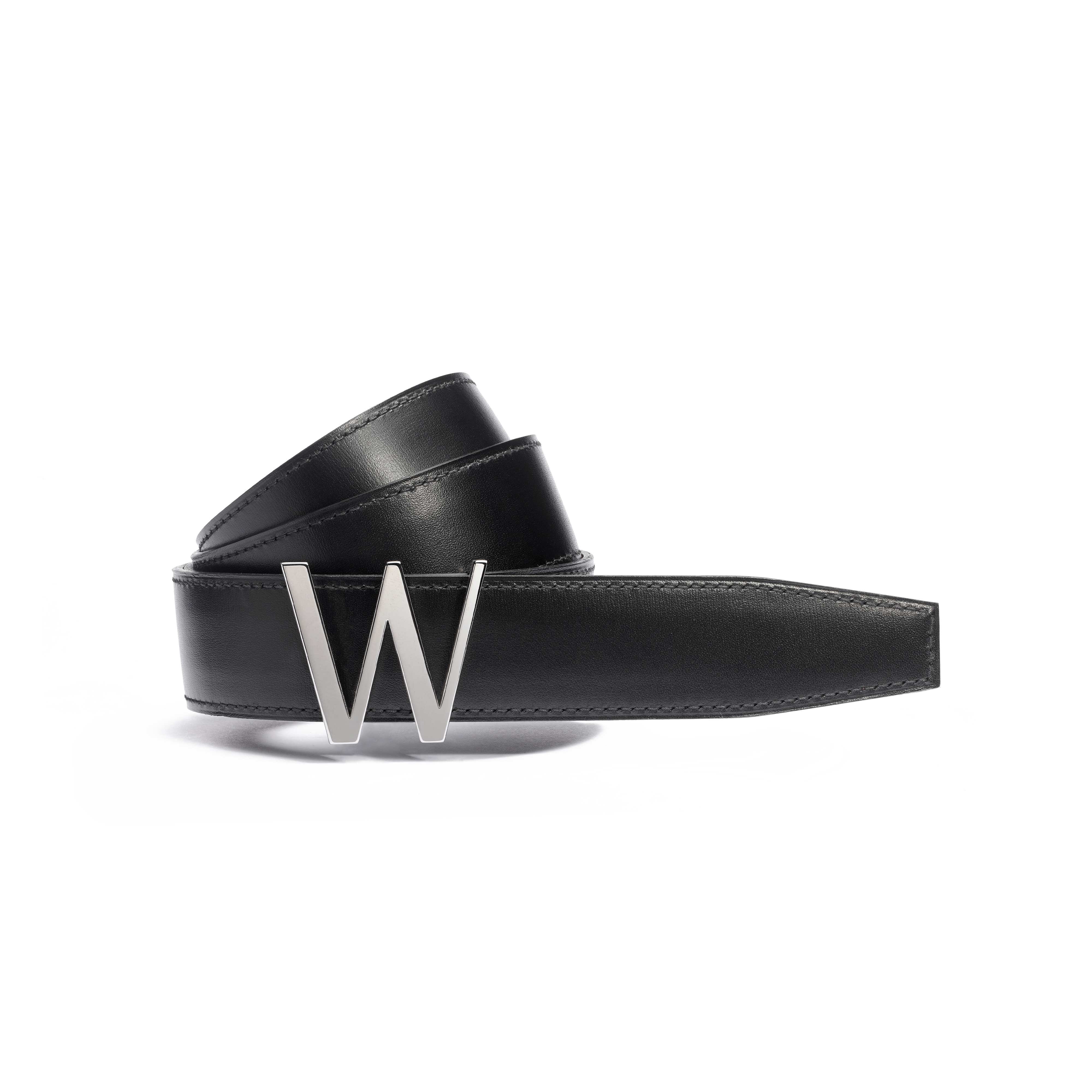 Courcelles Belt Soft light brown calfskin black calf leather J.M. Weston