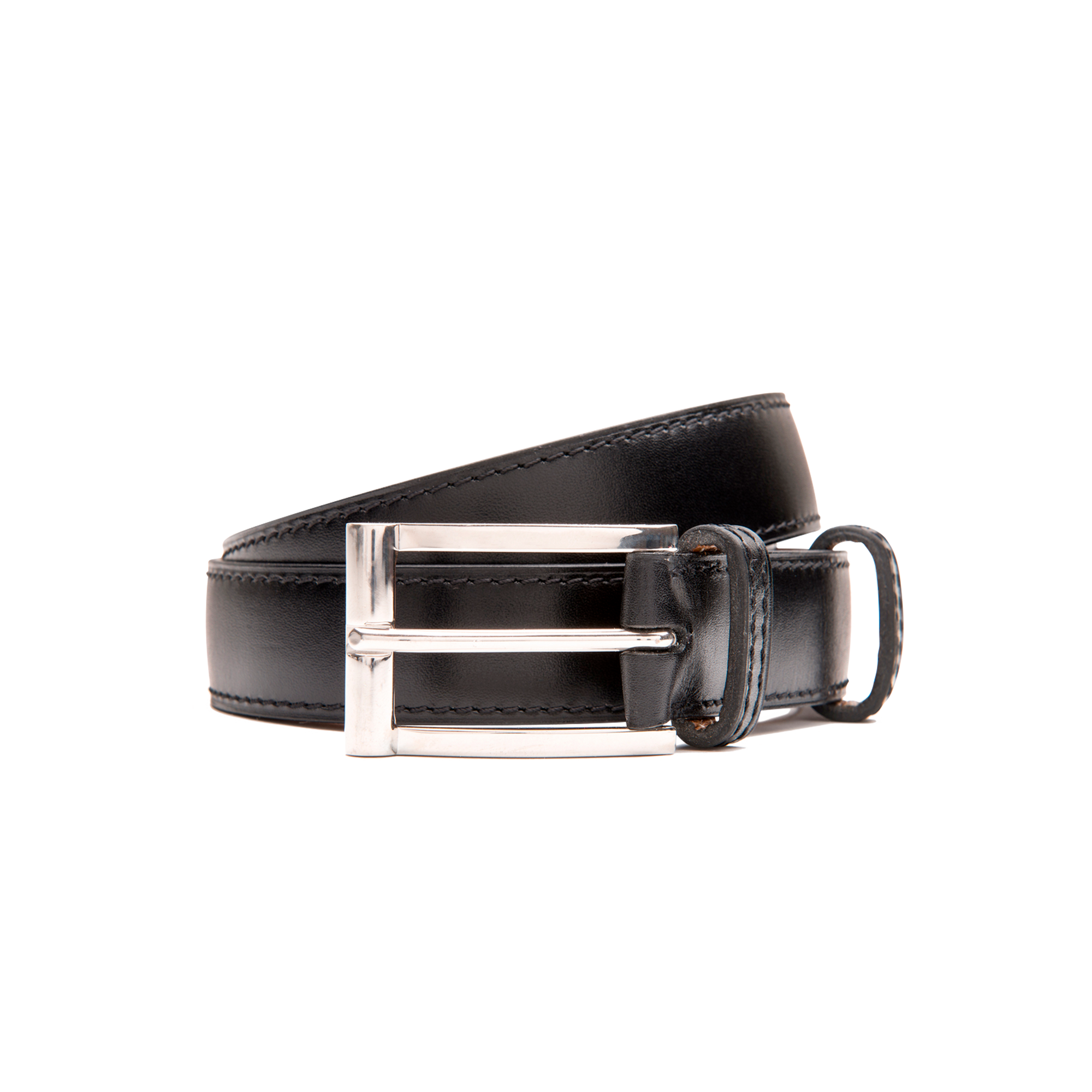 Ceinture Demi-Jonc [Cuir veau box noir]