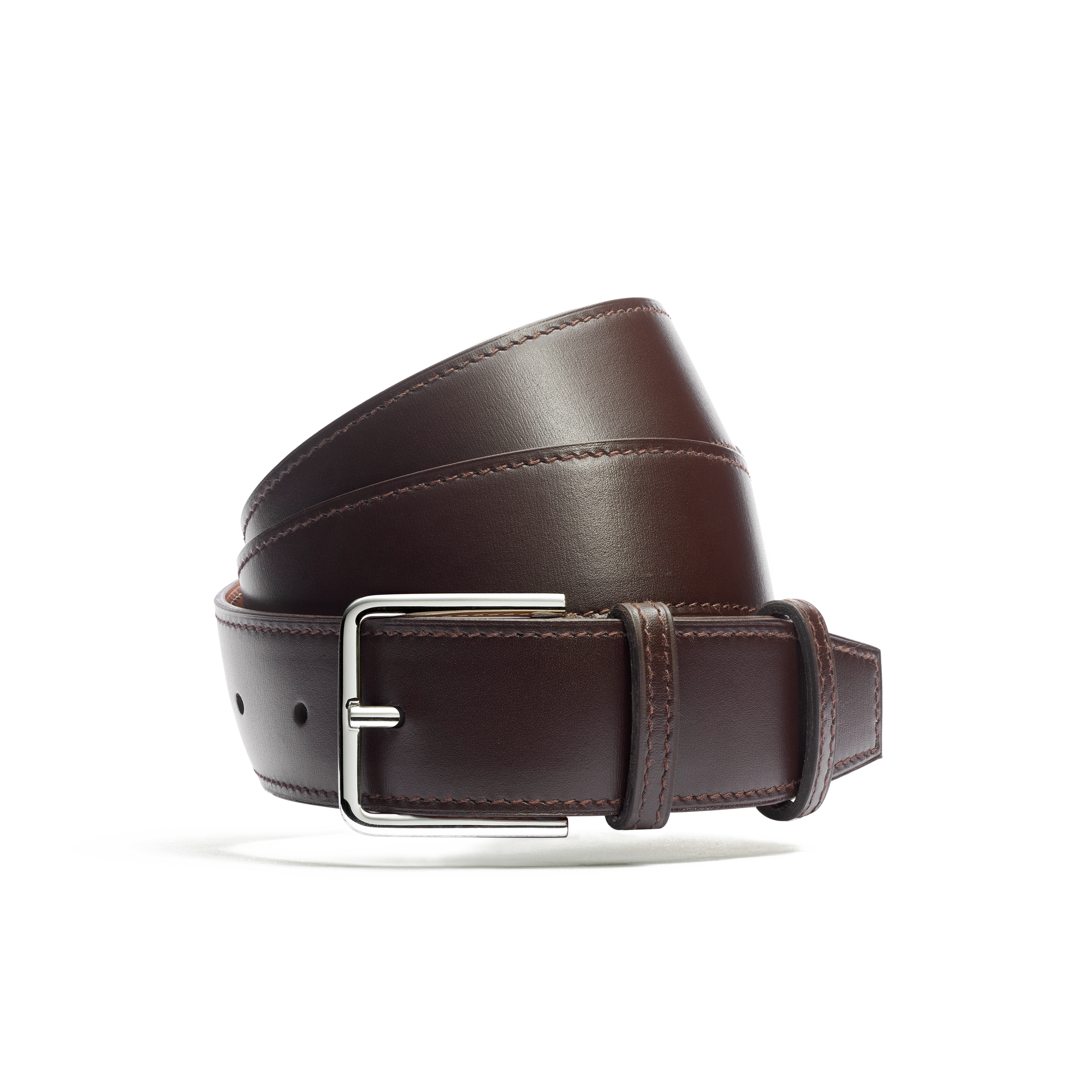 Ceinture Signature [Cuir veau box marron mélèze]