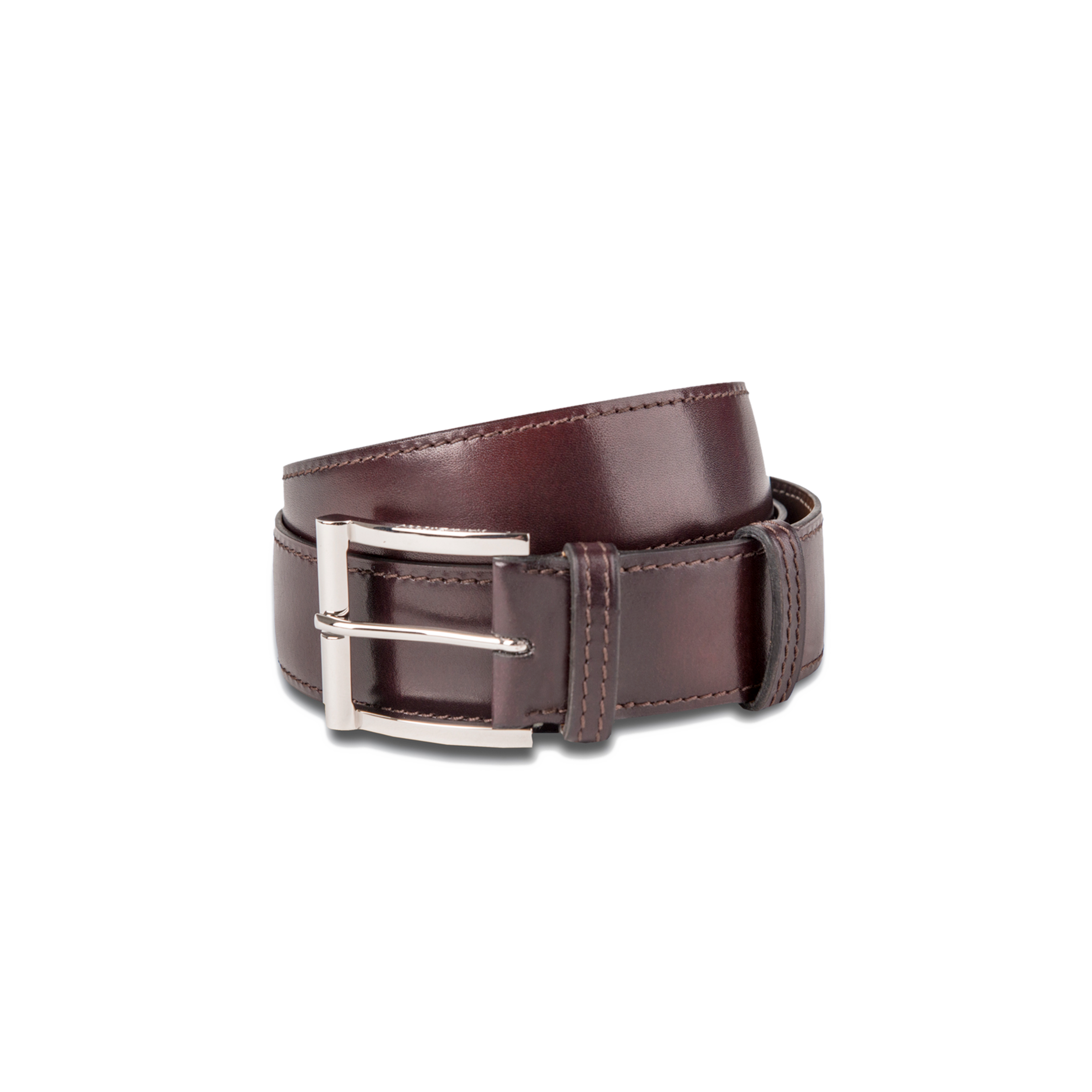 weston Ceinture Demi-Jonc Cuir veau finition patinée bordeaux Vente en ligne Vêtements