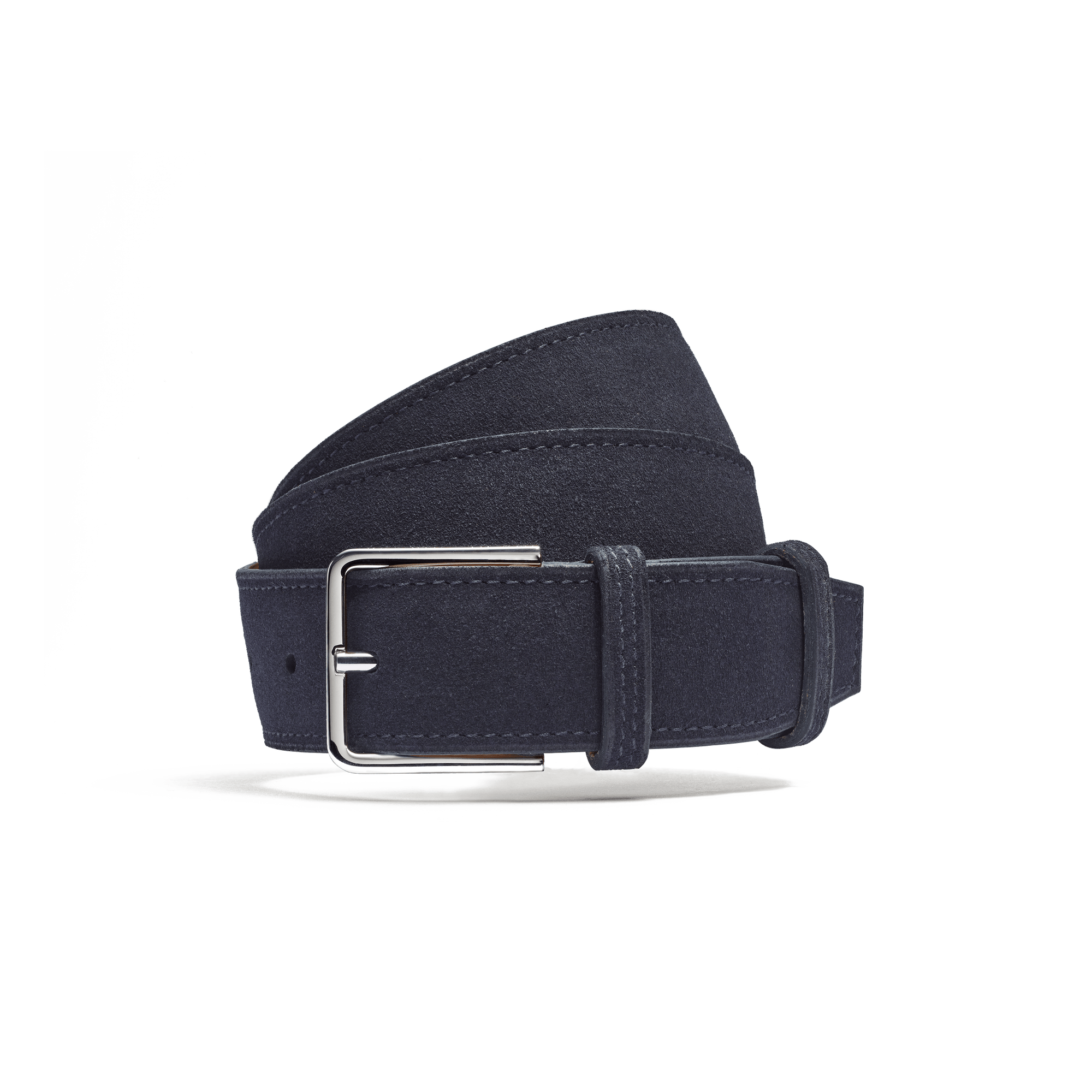 Signature Belt [Navy suede calfskin]