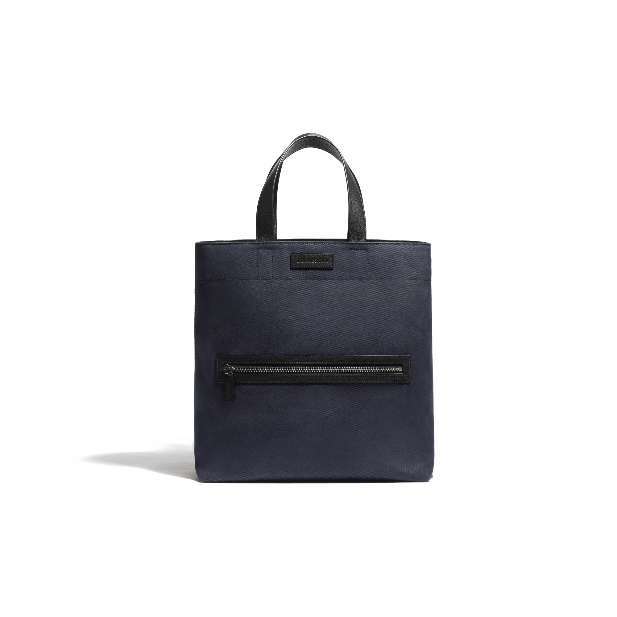 Walker Tote Bag Large Model [Navy Canvas and Black Calfskin]