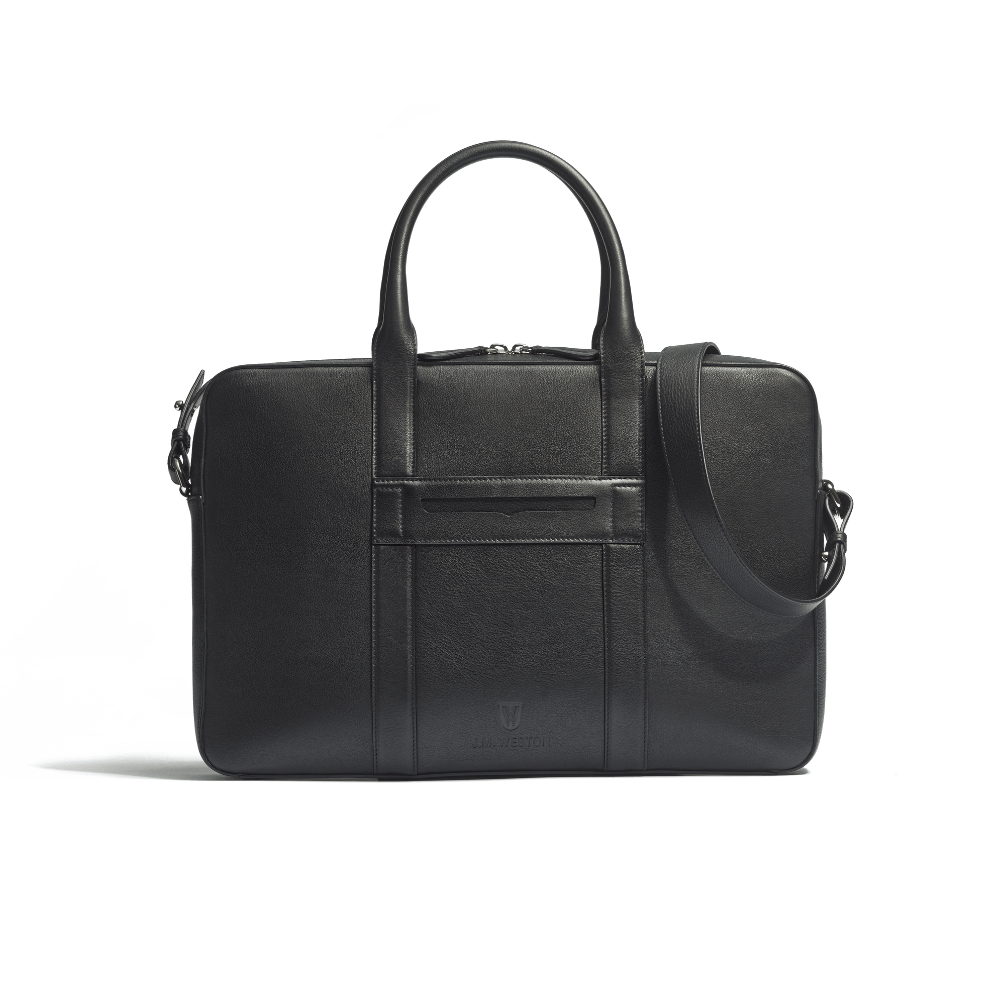 Double You Briefcase[Black Soft Calfskin]